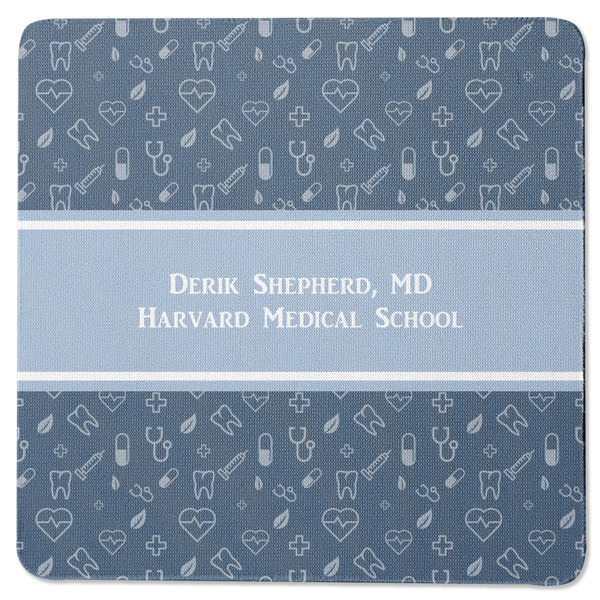 Custom Medical Doctor Square Rubber Backed Coaster (Personalized)