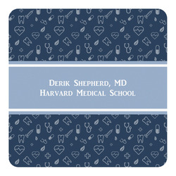 Medical Doctor Square Decal - Small (Personalized)