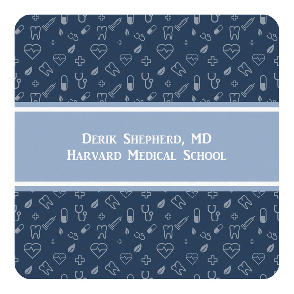 Custom Medical Doctor Square Decal - Large (Personalized)