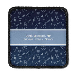 Medical Doctor Iron On Square Patch w/ Name or Text