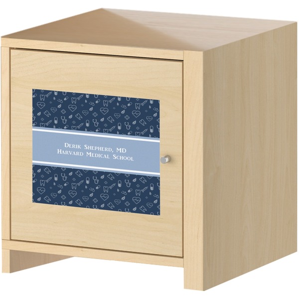 Medical Doctor Square Wall Decal on Wooden Cabinet