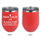 Medical Doctor Stainless Wine Tumblers - Coral - Single Sided - Approval