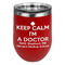 Medical Doctor Stemless Stainless Steel Wine Tumbler - Red - Double Sided (Personalized)