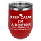 Medical Doctor Stainless Wine Tumblers - Red - Single Sided - Front