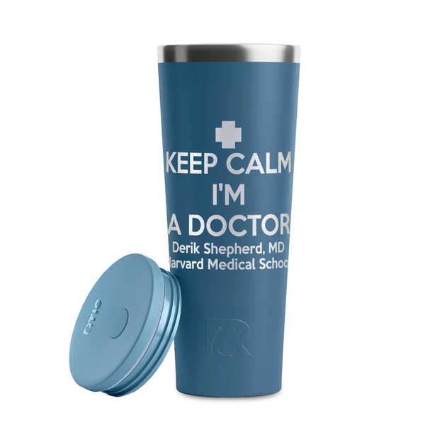 Medical Doctor Steel Blue RTIC Everyday Tumbler - 28 oz. - Lid Off