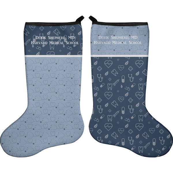 Custom Medical Doctor Holiday Stocking - Double-Sided - Neoprene (Personalized)