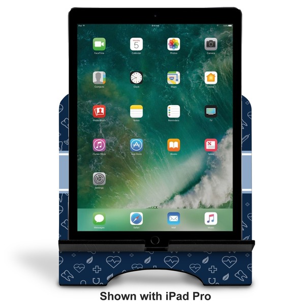 Medical Doctor Stylized Tablet Stand - Front with ipad