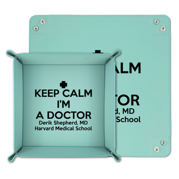 Medical Doctor Teal Faux Leather Valet Trays - PARENT MAIN
