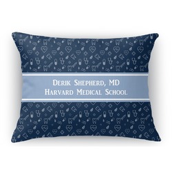 Medical Doctor Rectangular Throw Pillow Case - 12"x18" (Personalized)