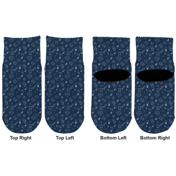 Medical Doctor Toddler Ankle Socks - Double Pair - Front and Back - Apvl