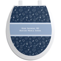 Medical Doctor Toilet Seat Decal - Round (Personalized)