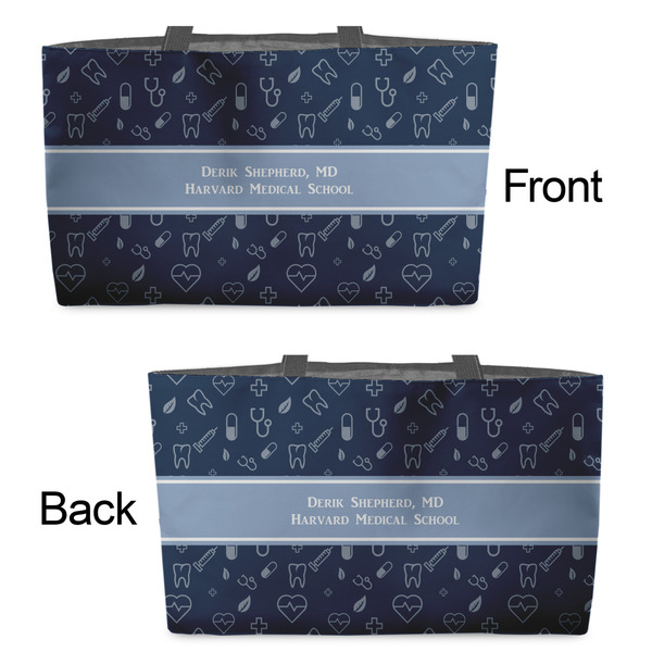 Medical Doctor Tote w/Black Handles - Front & Back Views