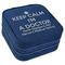 Medical Doctor Travel Jewelry Boxes - Leather - Navy Blue - Angled View