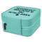Medical Doctor Travel Jewelry Boxes - Leather - Teal - View from Rear