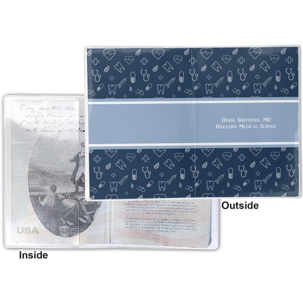 Medical Doctor Vinyl Passport Holder - Flat Front and Back