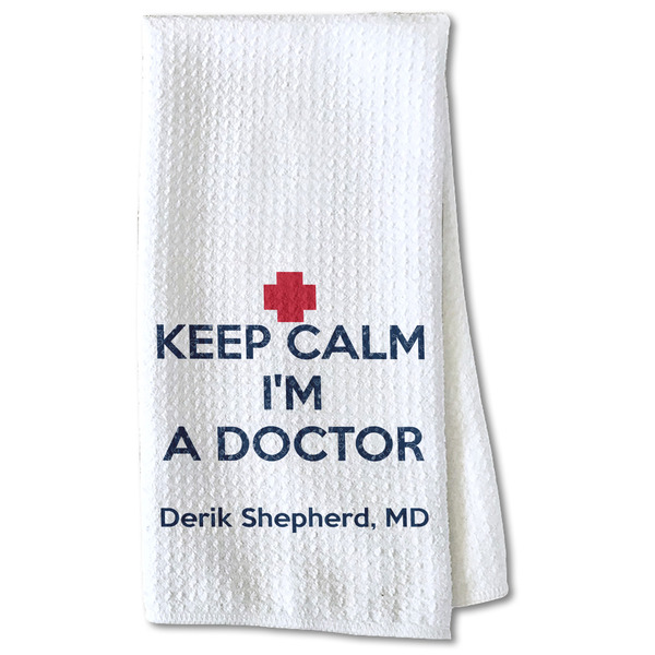 Custom Medical Doctor Kitchen Towel - Waffle Weave - Partial Print (Personalized)