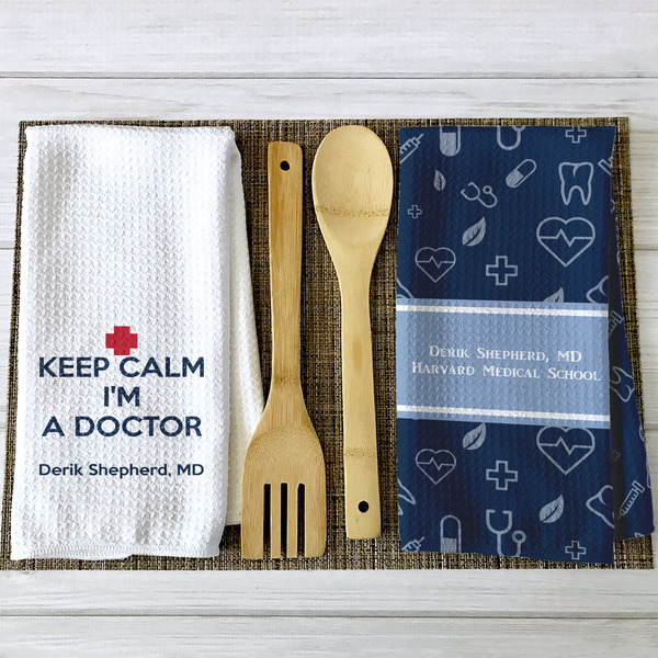 Medical Doctor Waffle Weave Towels - 2 Print Styles