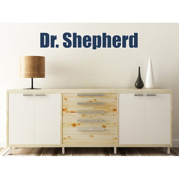 Medical Doctor Wall Name Decal On Wooden Desk