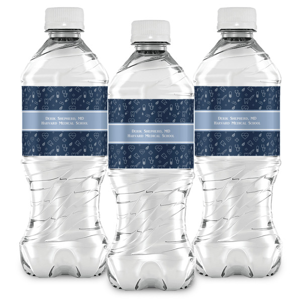 Medical Doctor Water Bottle Labels - Front View