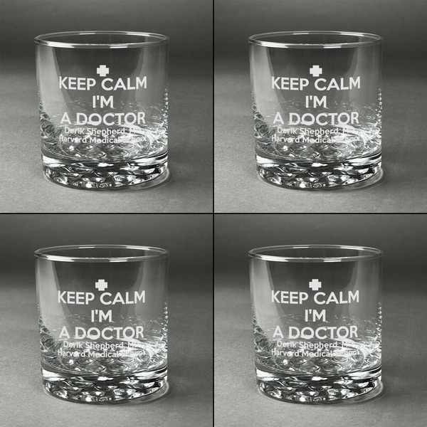 Medical Doctor Whiskey Glasses - Set of 4 all Engraved