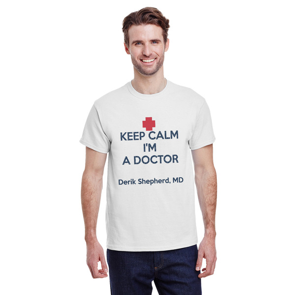 Custom Medical Doctor T-Shirt - White - Medium (Personalized)