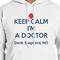 Medical Doctor White Hoodie on Model - CloseUp