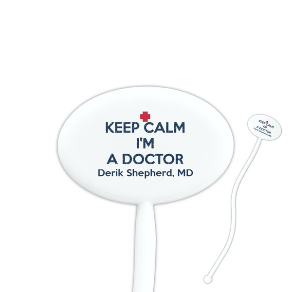 Custom Medical Doctor Oval Plastic Stir Sticks (Personalized)