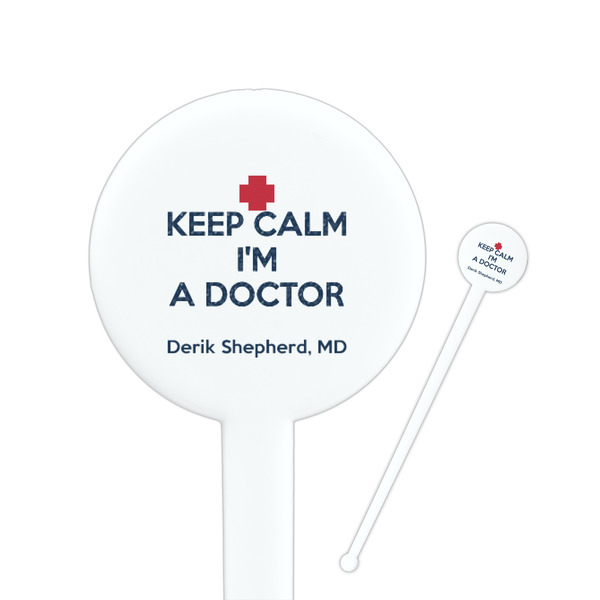 Custom Medical Doctor Round Plastic Stir Sticks (Personalized)