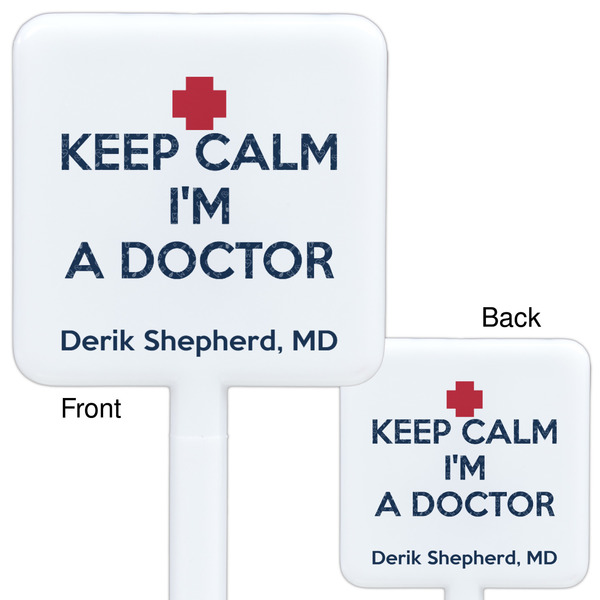 Medical Doctor White Plastic Stir Stick - Double Sided - Approval