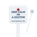 Medical Doctor Square Plastic Stir Sticks (Personalized)