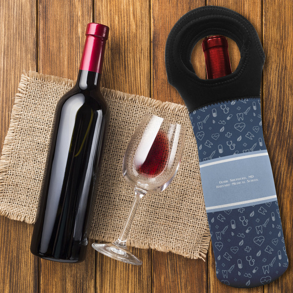 Medical Doctor Wine Tote Bag - FLATLAY