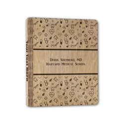 Medical Doctor Wood 3-Ring Binder - 1" Half-Letter Size (Personalized)