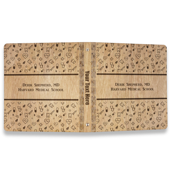 Medical Doctor Wood 3-Ring Binders - 1" Letter - Approval