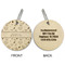 Medical Doctor Wood Luggage Tags - Round - Approval