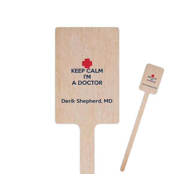 Custom Medical Doctor 6.25" Rectangle Wooden Stir Sticks - Double Sided (Personalized)