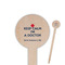 Medical Doctor Wooden 6" Food Pick - Round - Closeup