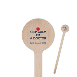 Medical Doctor Round Wooden Stir Sticks (Personalized)