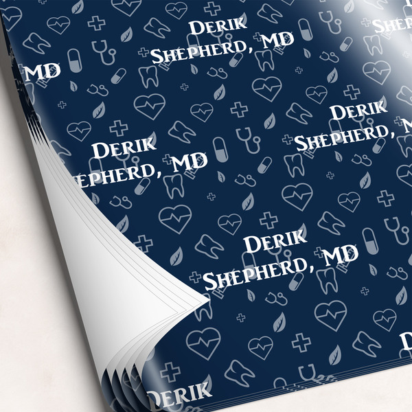 Custom Medical Doctor Wrapping Paper Sheets - Single-Sided - 20" x 28" (Personalized)