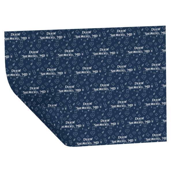 Medical Doctor Wrapping Paper Sheet - Double Sided - Folded