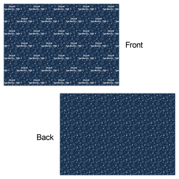 Medical Doctor Wrapping Paper Sheet - Double Sided - Front & Back