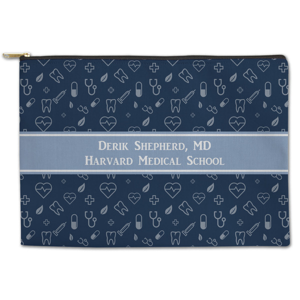 Custom Medical Doctor Zipper Pouch - Large - 12.5"x8.5" (Personalized)