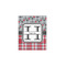 Red & Gray Dots and Plaid 11x14 - Canvas Print - Front View