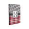Red & Gray Dots and Plaid 11x14 Wood Print - Angle View