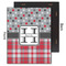 Red & Gray Dots and Plaid 11x14 Wood Print - Front & Back View