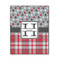 Red & Gray Dots and Plaid 11x14 Wood Print - Front View