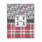 Red & Gray Dots and Plaid Wood Print - 11x14 (Personalized)