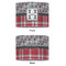 Red & Gray Dots and Plaid 12" Drum Lampshade - APPROVAL (Fabric)
