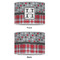 Red & Gray Dots and Plaid 12" Drum Lampshade - APPROVAL (Poly Film)