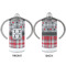 Red & Gray Dots and Plaid 12 oz Stainless Steel Sippy Cups - APPROVAL