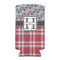 Red & Gray Dots and Plaid 12oz Tall Can Sleeve - Set of 4 - FRONT
